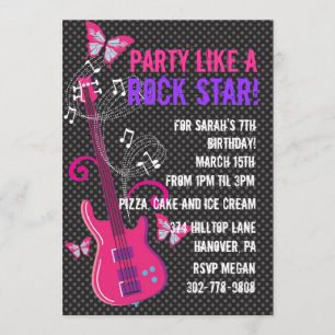 Invitación a la fiesta de cumpleaños de Pop Star