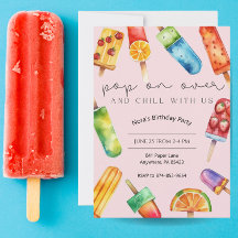 Invitación a la fiesta de cumpleaños de Popsicle F