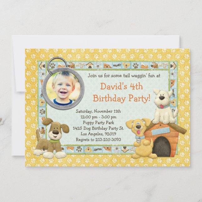 Invitación a la fiesta de cumpleaños de porcino (Anverso)
