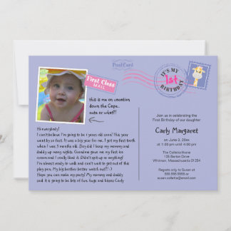 Invitación a la fiesta de cumpleaños de postales d