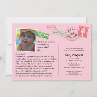 Invitación a la fiesta de cumpleaños de postales d