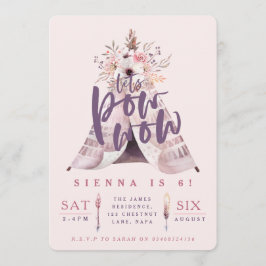 Invitación a la fiesta de cumpleaños de Pow wow te
