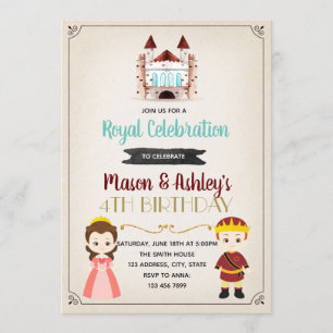 Invitación a la fiesta de cumpleaños de Prince y p