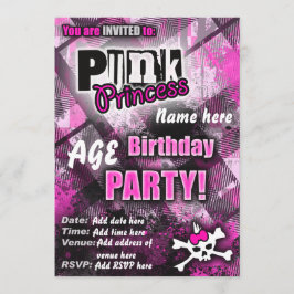 Invitación a la fiesta de cumpleaños de Princesa p