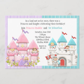 Invitación a la fiesta de cumpleaños de princesa y