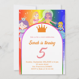 Invitación a la fiesta de cumpleaños de PRINCESS e