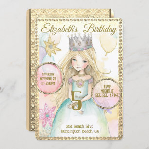 Invitación a la fiesta de cumpleaños de Princess F