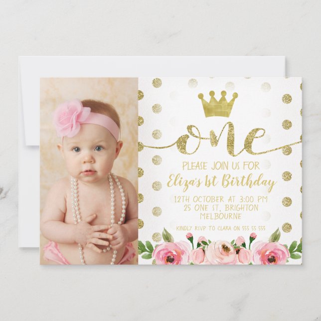 Invitación a la fiesta de cumpleaños de Princess P (Anverso)