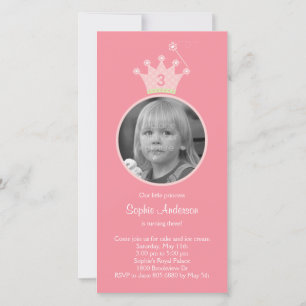 Invitación a la fiesta de cumpleaños de Princess P