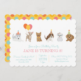 Invitación a la fiesta de cumpleaños de Puppy