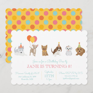 Invitación a la fiesta de cumpleaños de Puppy