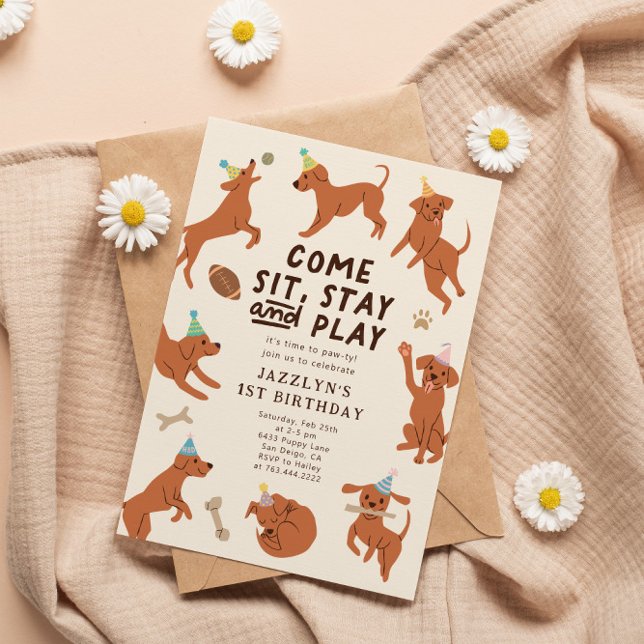 Invitación a la fiesta de cumpleaños de Puppy Pawt (Subido por el creador)