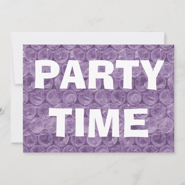 Invitación a la fiesta de cumpleaños de Purple Bub (Anverso)