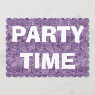 Invitación a la fiesta de cumpleaños de Purple Bub