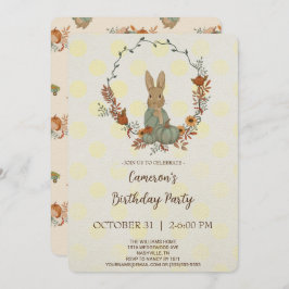 Invitación a la fiesta de cumpleaños de Rabbit Pet