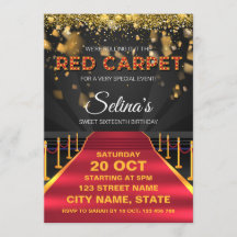 Invitación a la fiesta de cumpleaños de Red Carpet
