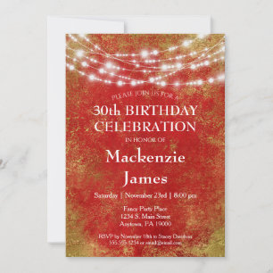 Invitación a la fiesta de cumpleaños de Red Gold L