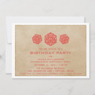 Invitación a la fiesta de cumpleaños de Red Grunge