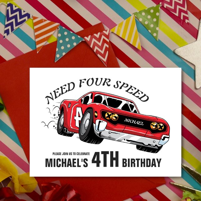 Invitación a la fiesta de cumpleaños de Red Race C (Subido por el creador)