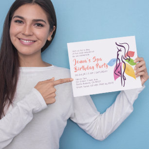 Invitación a la fiesta de cumpleaños de relajación