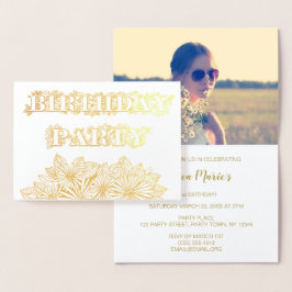 Invitación a la fiesta de cumpleaños de Relieve me