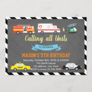 Invitación a la fiesta de cumpleaños de rescate