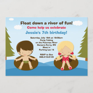 Invitación a la fiesta de cumpleaños de River Tubi