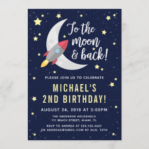 Invitación a la fiesta de cumpleaños de Rocket Moo