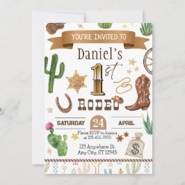 Invitación a la fiesta de cumpleaños de Rodeo