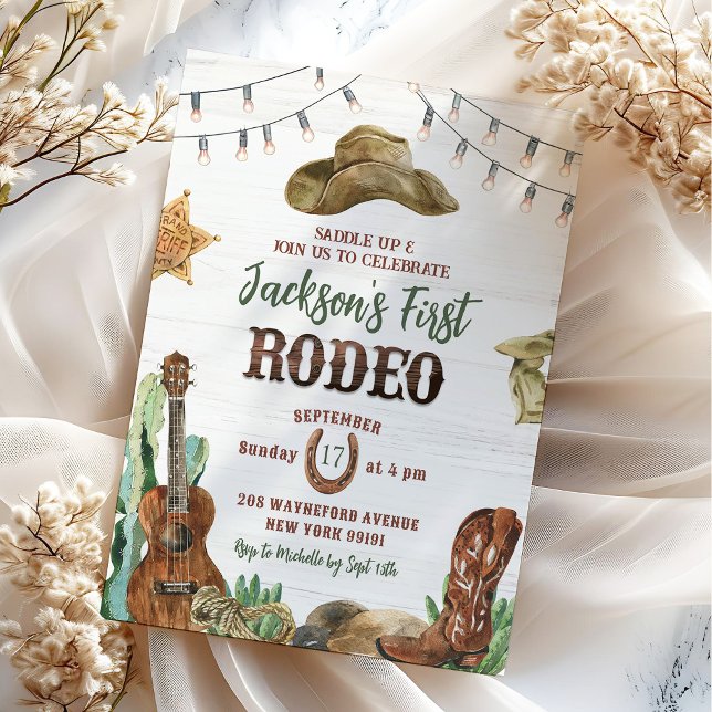 Invitación a la fiesta de cumpleaños de Rodeo Cowb (Subido por el creador)