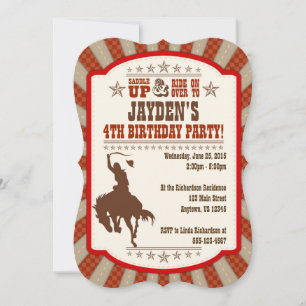 Invitación a la fiesta de cumpleaños de Rodeo de V