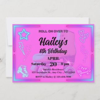 Invitación a la fiesta de cumpleaños de Roller Ska