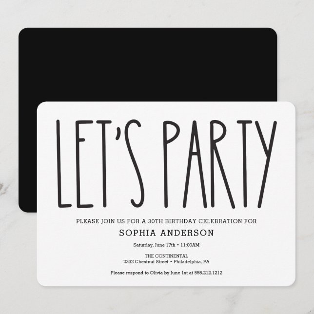 Invitación a la fiesta de cumpleaños de Rustic Far (Anverso / Reverso)