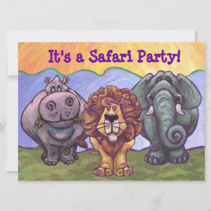 Invitación a la fiesta de cumpleaños de Safari