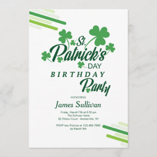 Invitación a la fiesta de cumpleaños de San Patric