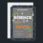 Invitación a la fiesta de cumpleaños de SCIENCE<br><div class="desc">Este diseño va a todos los chicos a los que les encanta experimentar y descubrir cosas nuevas. La ciencia puede ser un montón de diversión.</div>