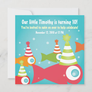 Invitación a la fiesta de cumpleaños de Sea Fish