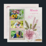 Invitación a la fiesta de cumpleaños de Shabby Chi<br><div class="desc">Invitación a la fiesta de cumpleaños de Shabby Chic Photo.  Cambia la edad para que se adapte al cumpleaños.</div>