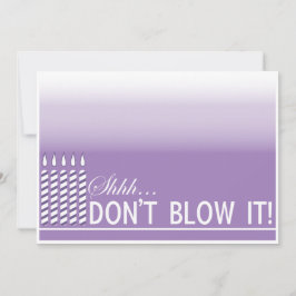 Invitación a la fiesta de cumpleaños de Shh Surpri