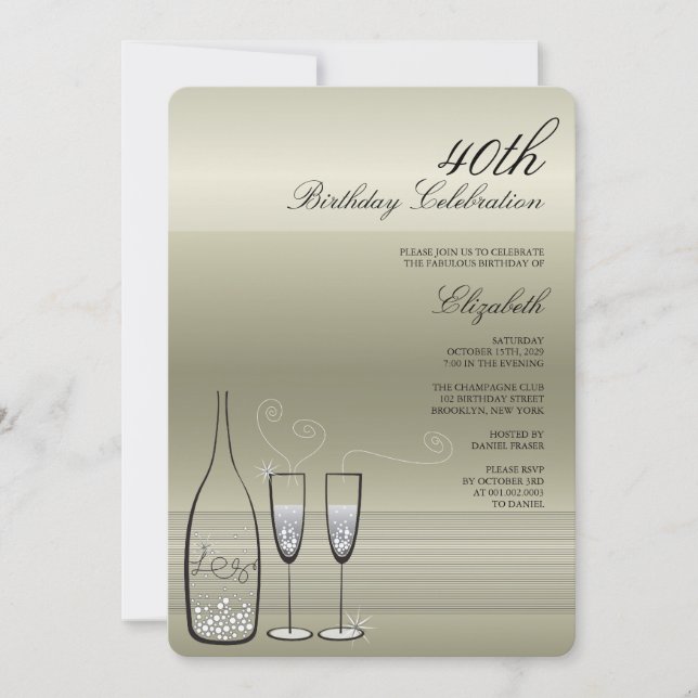 Invitación a la fiesta de cumpleaños de Silver Cha (Anverso)