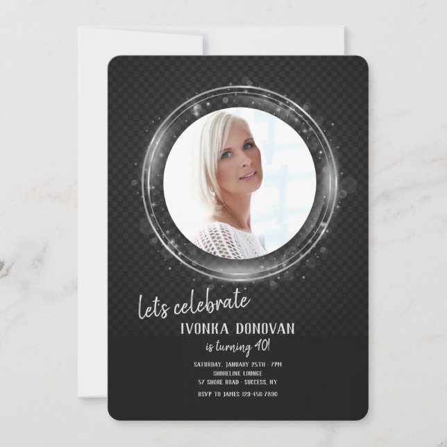 Invitación a la fiesta de cumpleaños de Silver Fra (Anverso)