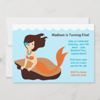 Invitación a la fiesta de cumpleaños de Sirena