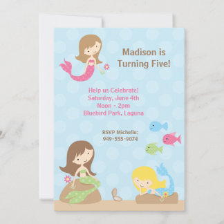 Invitación a la fiesta de cumpleaños de Sirena