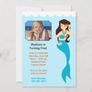 Invitación a la fiesta de cumpleaños de Sirena