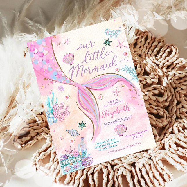 Invitación a la Fiesta de Cumpleaños de Sirena (Subido por el creador)