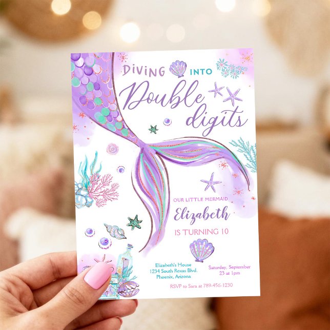 Invitación a la Fiesta de Cumpleaños de Sirena (Subido por el creador)