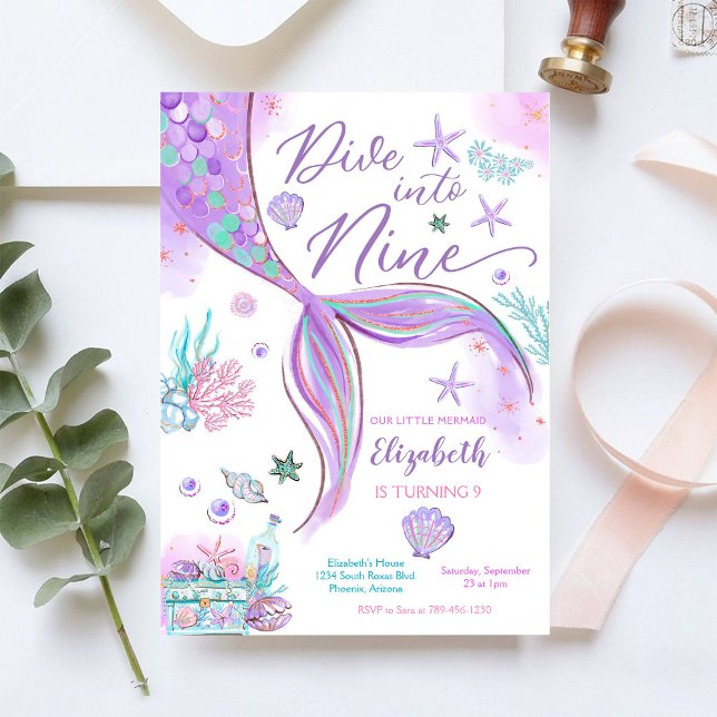 Invitación a la Fiesta de Cumpleaños de Sirena (Subido por el creador)