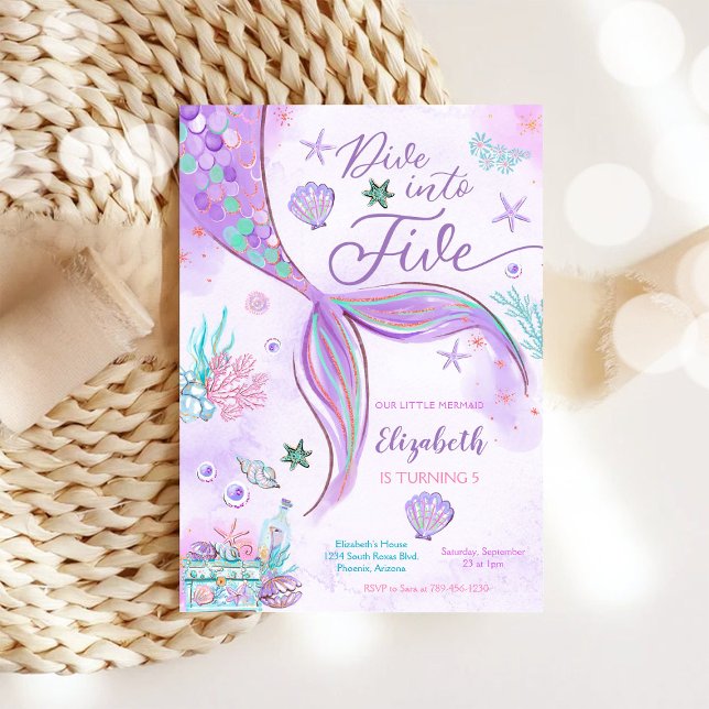 Invitación a la Fiesta de Cumpleaños de Sirena (Subido por el creador)
