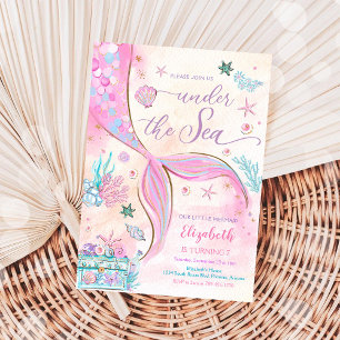 Invitación a la Fiesta de Cumpleaños de Sirena