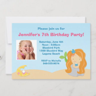 Invitación a la fiesta de cumpleaños de Sirena